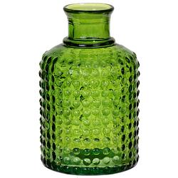 Foto van Bloemenvaas - groen - transparant gerecycled glas - d12 x h20 cm - vazen