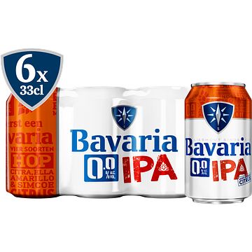 Foto van 1+1 gratis | bavaria 0.0% ipa alcoholvrij speciaal bier blik 330ml aanbieding bij jumbo