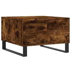 Foto van Vidaxl salontafel 55x55x36,5 cm bewerkt hout gerookt eikenkleurig