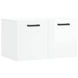 Foto van The living store wandkast - hoogglans wit - 60 x 36.5 x 35 cm - bewerkt hout