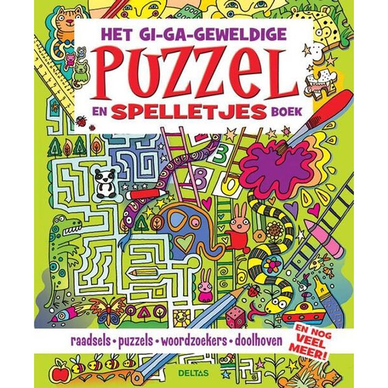 Foto van Het gi-ga-geweldige puzzel- en spelletjesboek