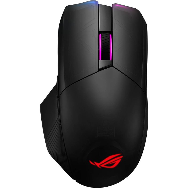 Foto van Asus rog chakram draadloze gaming-muis bluetooth, radiografisch optisch zwart 6 toetsen 16000 dpi verlicht, wireless charging