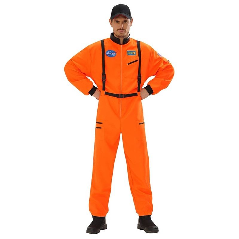 Foto van Astronauten kostuum oranje voor heren - astronautenpak 54 (xl)