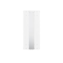 Foto van Platte badkamerradiator met spiegel 1200x450 mm wit ml-design