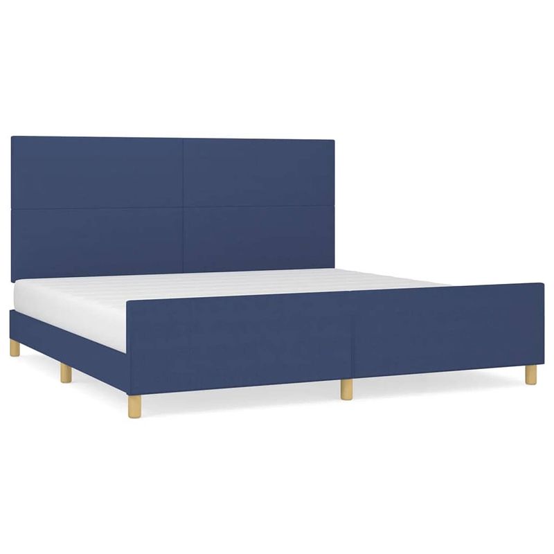 Foto van The living store bedframe - bedframe - 203 x 206 x 118/128 cm - duurzaam materiaal