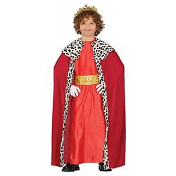 Foto van Koning mantel rood verkleedkostuum voor kinderen 10-12 jaar (140-152) - carnavalskostuums