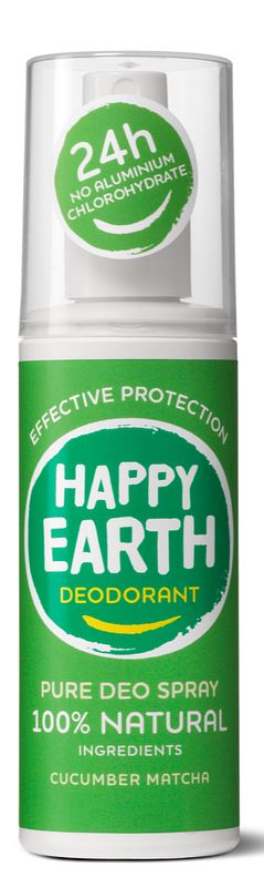 Foto van Happy earth 100% natuurlijke deo spray cucumber matcha