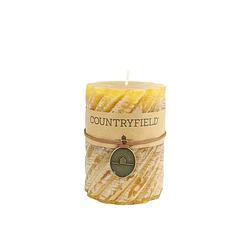 Foto van Countryfield stompkaars met ribbel amber ø7 cm hoogte 15 cm