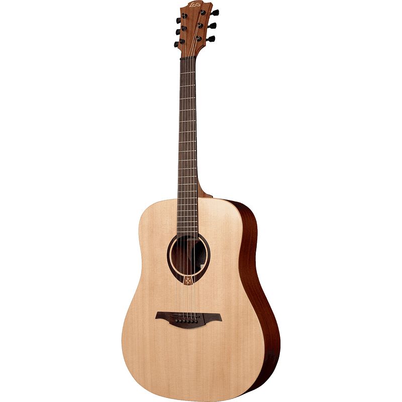 Foto van Lag guitars tramontane 70 tl70d natural linkshandige akoestische westerngitaar