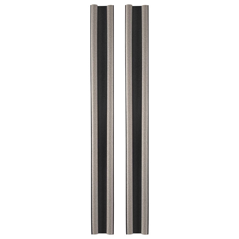 Foto van Tochtstrip - 2x - tochtwering - grijs - foam - 95 x 2,5 cm - deur tochtstopper - tochtstrippen