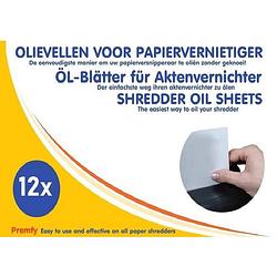 Foto van Premfy olievellen voor papierversnipperaar 12 stuks / papiervernietiger olievellen - oil sheets shredder 12 pack