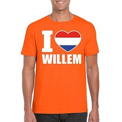 Foto van Oranje i love willem shirt heren - oranje koningsdag/ holland supporter kleding xl