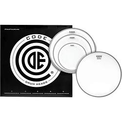 Foto van Code drum heads tpgenclrf generator fusion pack 10-12-14 inch clear tomvellen + 14 inch coated snaredrumvel