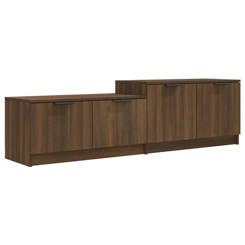 Foto van The living store tv-meubel praktisch bruineiken 158.5x36x45cm hout