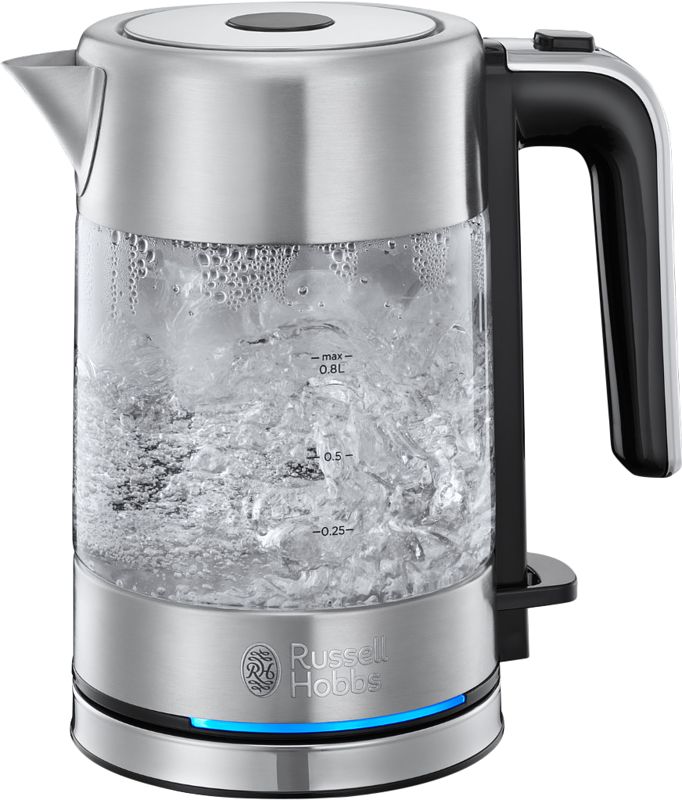 Foto van Russel hobbs 24191-70 - compacte thuis glazen waterkoker 0.8l - 2200w