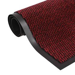 Foto van The living store droogloopmat - rood - 60 x 90 cm - anti-slip - getufte stof - 5.5 mm