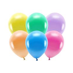 Foto van 100x gekleurde mix ballonnen 26 cm eco/biologisch afbreekbaar - ballonnen