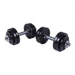 Foto van Gorilla sports dumbellset - halterset - gietijzer zwart - 30 kg