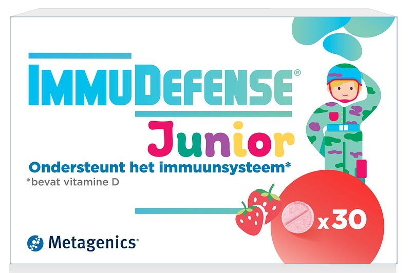 Foto van Metagenics immudefense junior kauwtabletten