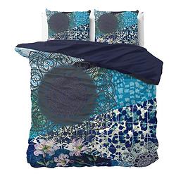 Foto van Dreamhouse bedding imara dekbedovertrek - 2-persoons (200x200/220 cm + 2 slopen) - katoen satijn - blue