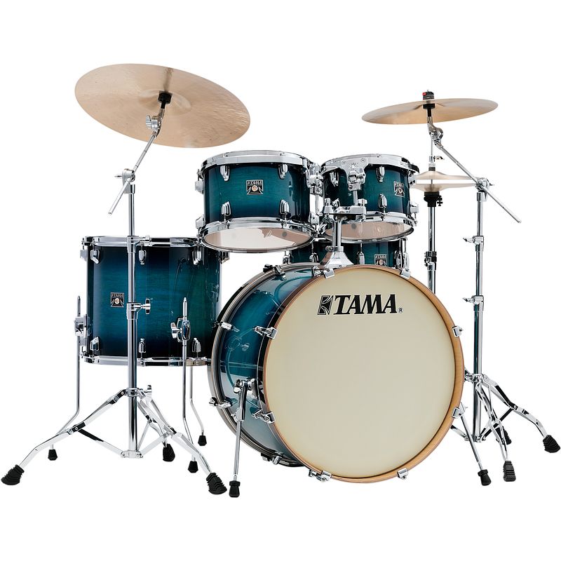 Foto van Tama cl52kr+h-bab superstar classic blue lacquer burst 5d. drumstel incl. hardware