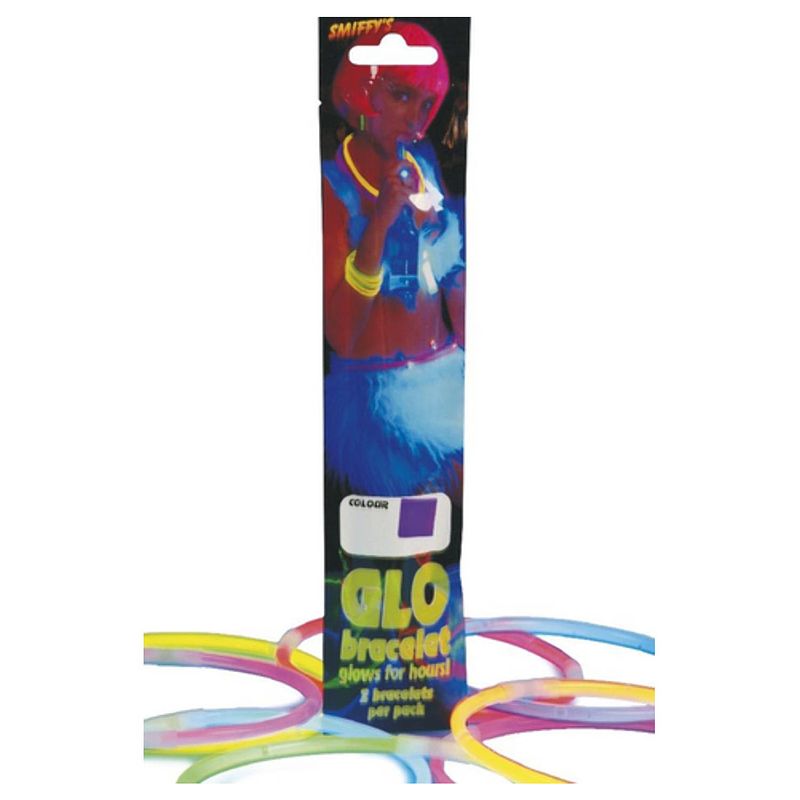 Foto van 2x stuks glow in the dark breeklicht armbandjes 20 cm - carnaval feestartikelen - neon party