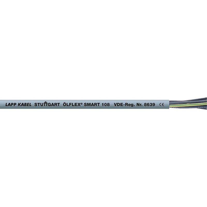 Foto van Lapp ölflex® smart 108 stuurstroomkabel 3 g 0.50 mm² grijs 10030099-200 200 m