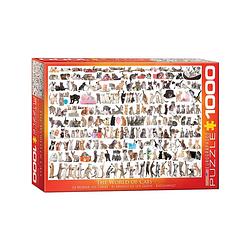 Foto van Eurographics puzzel the world of cats - 1000 stukjes