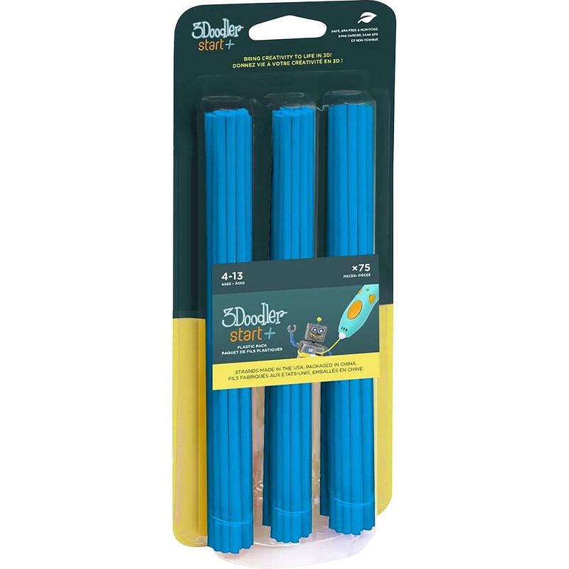 Foto van 3doodler 3ds-eco05-blue-75 start filament pla kunststof blauw 75 stuk(s)