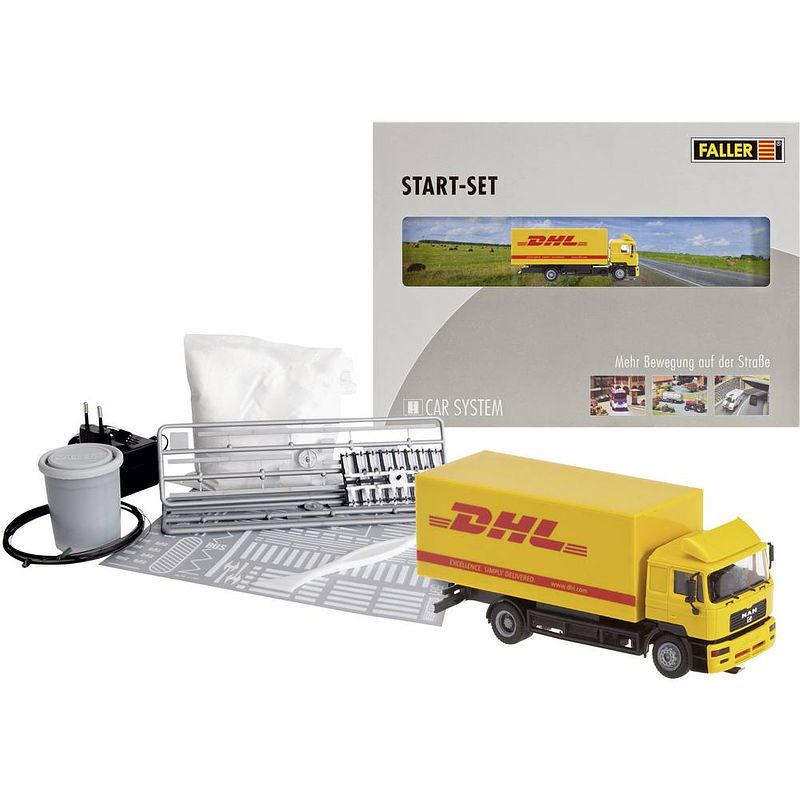 Foto van Faller 161607 man lkw dhl car system h0 startset