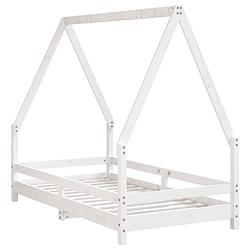 Foto van Vidaxl kinderbedframe 80x160 cm massief grenenhout wit