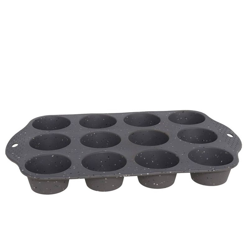 Foto van Muffins en cupcakes bakken bakvorm/bakblik 39 x 25 cm - voor 12x stuks - muffinvormen / cupcakevormen