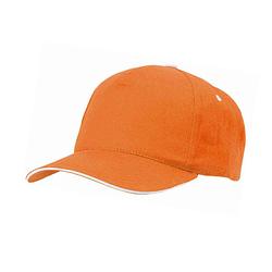 Foto van Oranje 5-panel baseballcap voor volwassenen - verkleedhoofddeksels