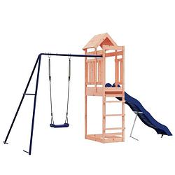 Foto van The living store speeltoren - houten kinderspeelset - 422 x 185 x 238 cm - douglashout - stabiel frame -