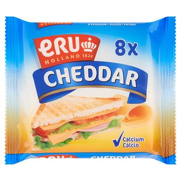 Foto van Eru cheddar plakken 8 stuks 150g bij jumbo