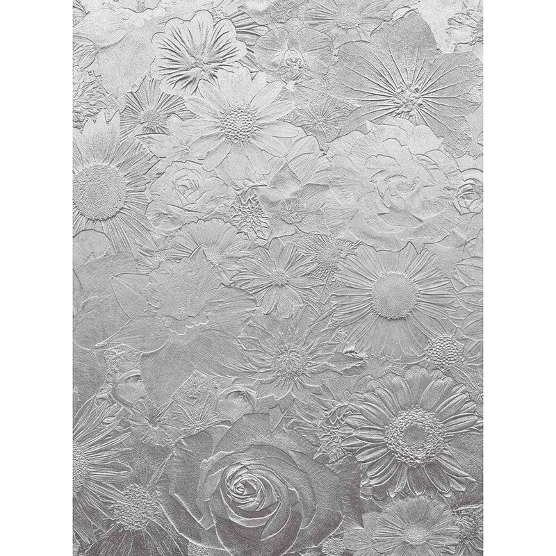 Foto van Wizard+genius silver flowers vlies fotobehang 192x260cm 4-banen