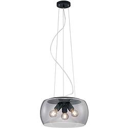 Foto van Led hanglamp - trion valenti - e27 fitting - rond - mat zwart - aluminium