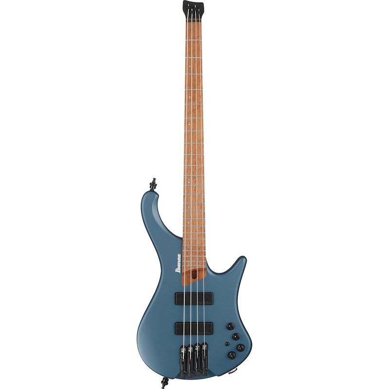 Foto van Ibanez ehb1000 bass workshop arctic ocean matte headless basgitaar met gigbag