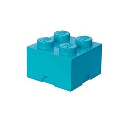 Foto van Set van 2 - opbergbox brick 4, azuurblauw - lego