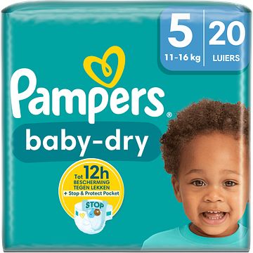 Foto van Pampers babydry maat 5, 20 luiers bij jumbo