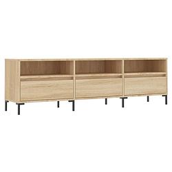 Foto van The living store tv-meubel - sonoma eiken - 150 x 30 x 44.5 cm - met veel opbergruimte