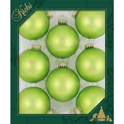 Foto van 16x stuks glazen kerstballen 7 cm parrot velvet groen - kerstbal