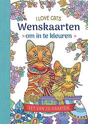 Foto van Wenskaarten om in te kleuren - i love cats - pakket (9789044764680)