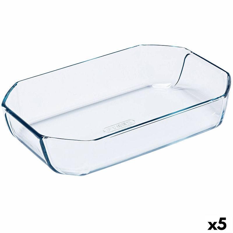 Foto van Ovenschaal pyrex inspiration rechthoekig 30 x 20 x 6,45 cm transparant glas (5 stuks)