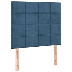 Foto van Vidaxl hoofdborden 2 st 100x5x78/88 cm fluweel donkerblauw