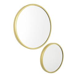 Foto van Loft42 mirror spiegels rond goud set van 2 - metaal - ø45 & ø35