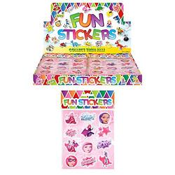 Foto van Uitdeelcadeautjes - fun stickers - model: super girls in display (120