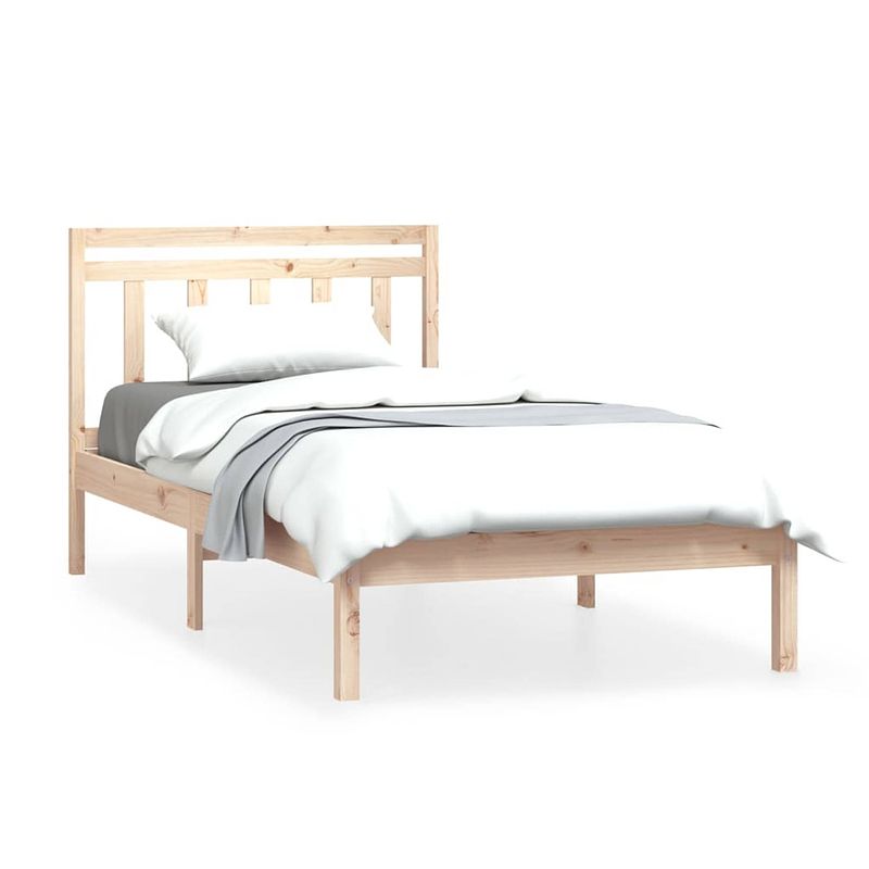 Foto van The living store bedframe grenenhout - bedframe - 205.5 x 96 x 100 cm - onbehandeld