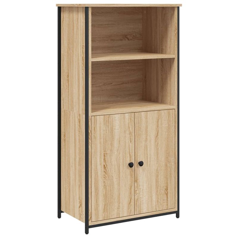 Foto van Vidaxl hoge kast 62x36x121,5 cm bewerkt hout sonoma eiken