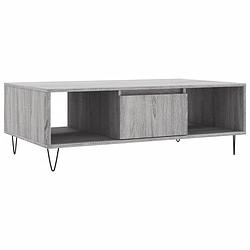 Foto van Vidaxl salontafel 104x60x35 cm bewerkt hout grijs sonoma